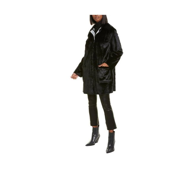 TORY BURCH Women's Metallic Esme Reversible Coat - Picture 4 of 11